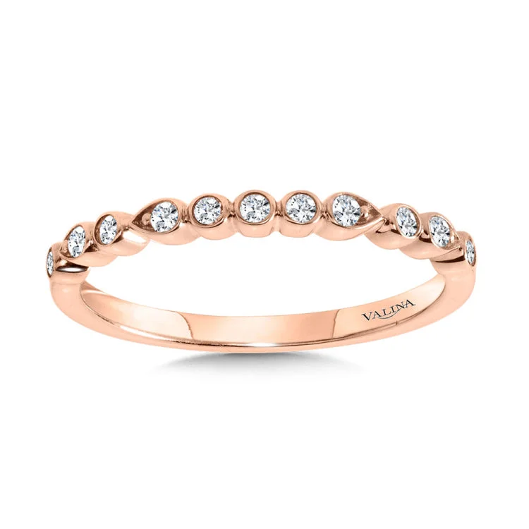 Bezel-Set Stackable Diamond Wedding Band