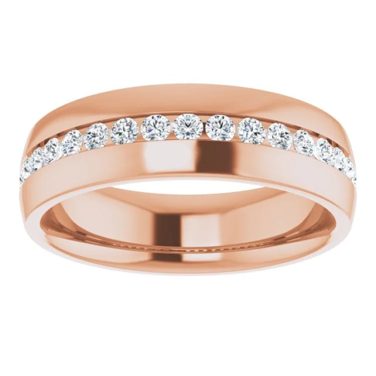 14K Rose 1/2 CTW Natural Diamond Band