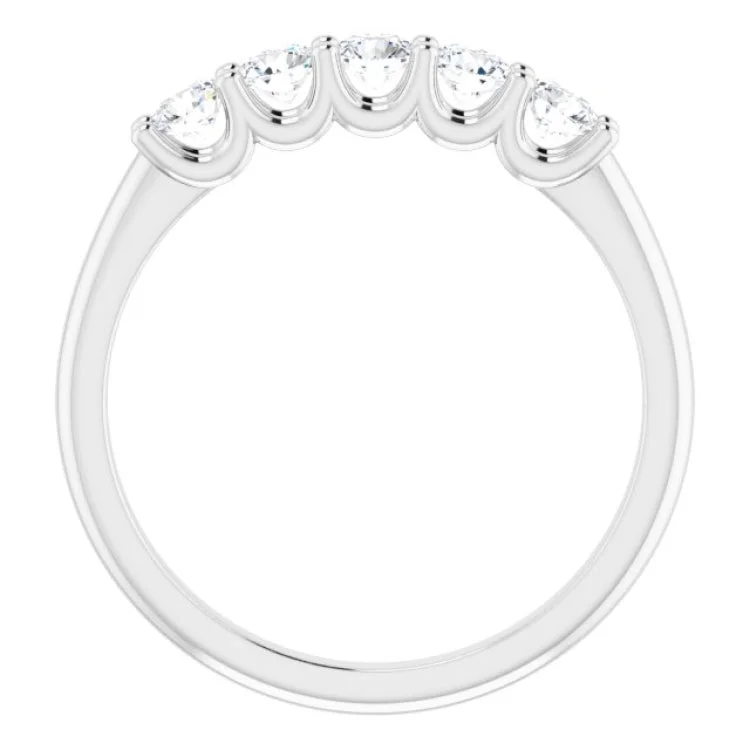 14K White 1/2 CTW Natural Diamond Anniversary Band