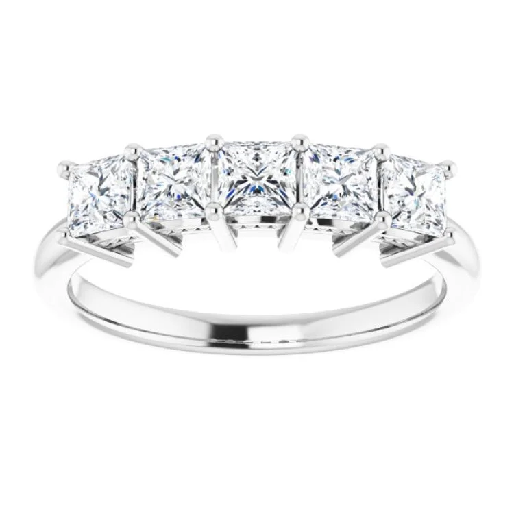 Platinum 1 CTW Natural Diamond Anniversary Band