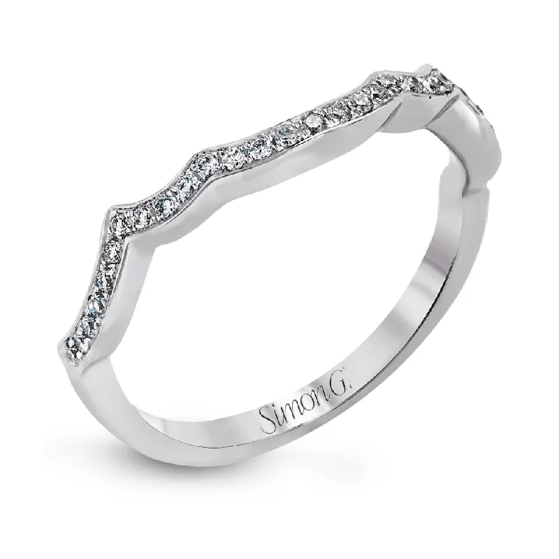 Simon G. Diamond Contour Wedding Band