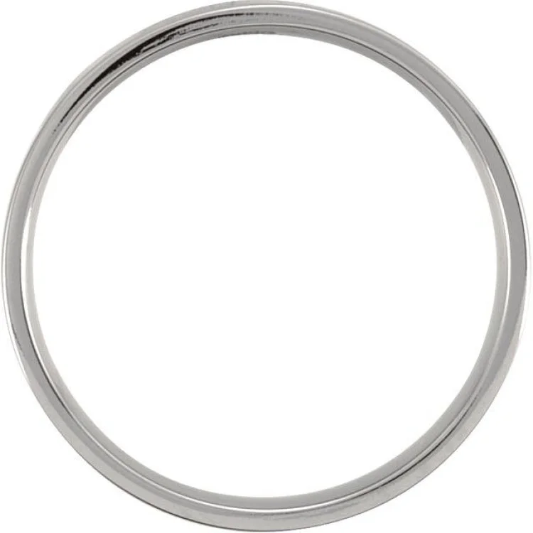 Titanium 4 mm Flat Polished Band Size 13