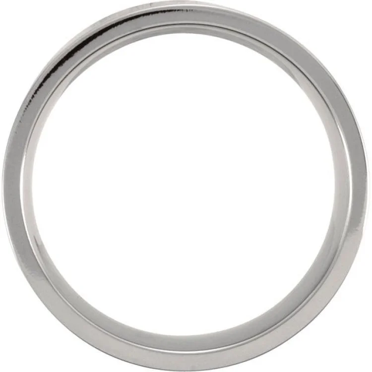 Titanium 8 mm Flat Polished Band Size 10.5