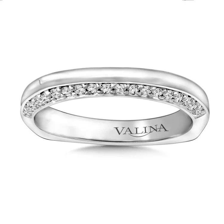 True fit matching diamond wedding band and a beautiful reminder of that special day for years to come.