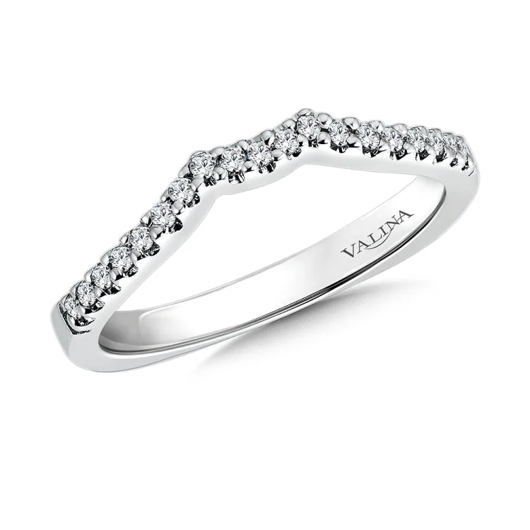 True fit matching diamond wedding band and a beautiful reminder of that special day for years to come.