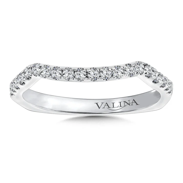 True fit matching diamond wedding band and a beautiful reminder of that special day for years to come.