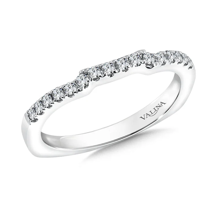 True fit matching diamond wedding band and a beautiful reminder of that special day for years to come.