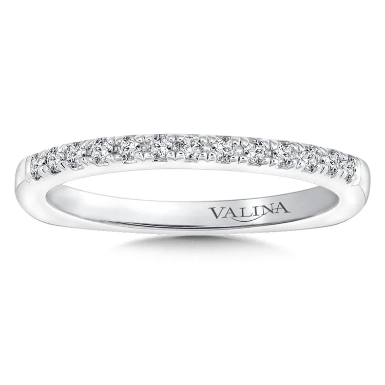 True fit matching diamond wedding band and a beautiful reminder of that special day for years to come.