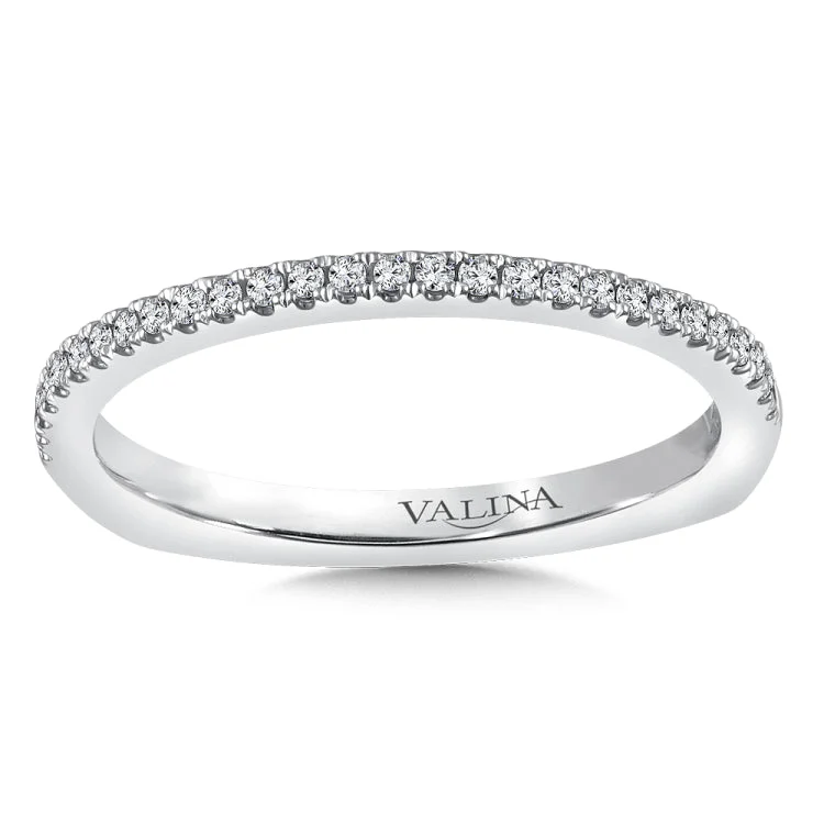 True fit matching diamond wedding band and a beautiful reminder of that special day for years to come.