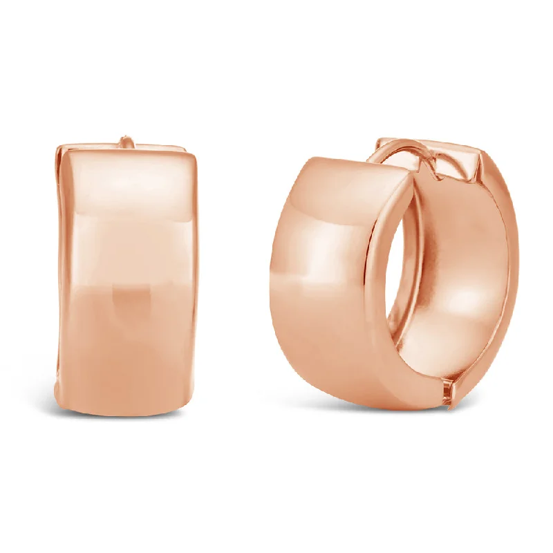 9ct Rose Gold Filled Polished Huggies Earrings