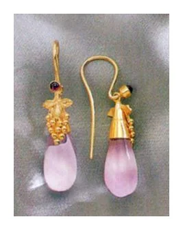 Corinthian Amethyst Screw Back Earrings