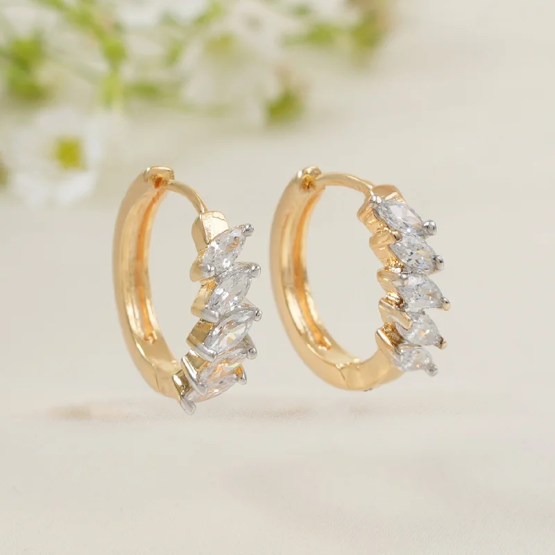 Cute delicate diamond bali