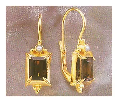 House of Anjou Smoky Topaz Earrings