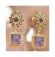 Joyeux Noel Amethyst Earrings