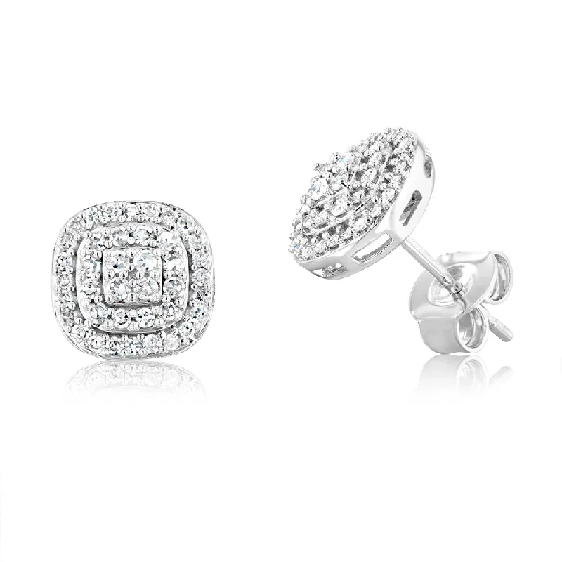 Luminesce Lab Grown 0.30Carat Diamond Stud Earrings in 9ct White Gold