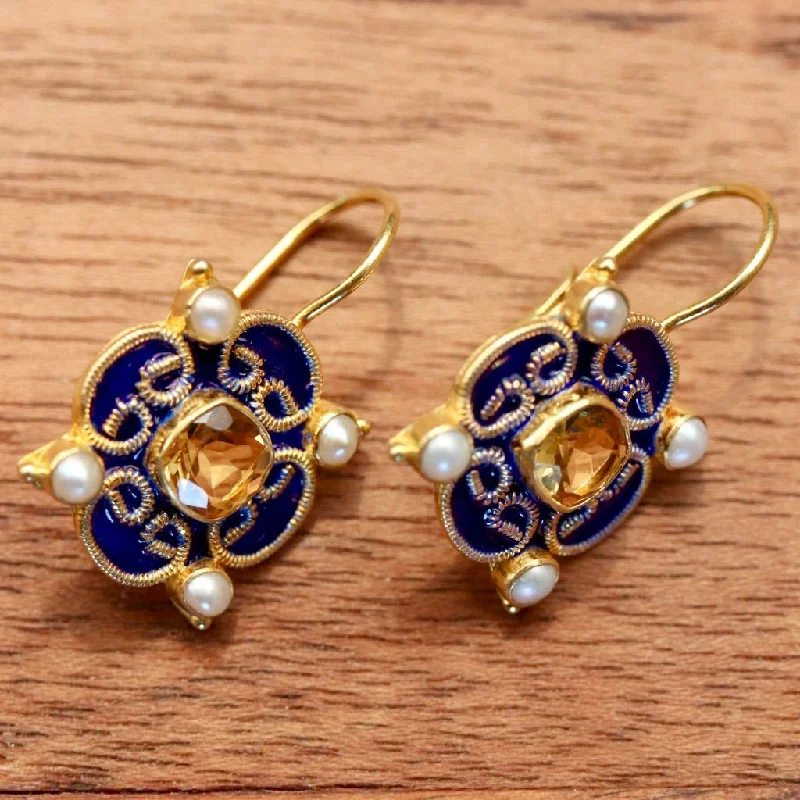 Mary Queen of Scots Earrings - Blue