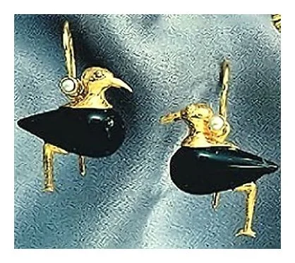 Onyx Sandpiper Screw Back Earrings