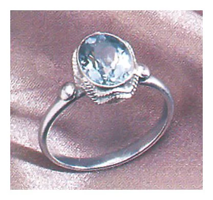 Sea Of Marmara Blue Topaz Ring