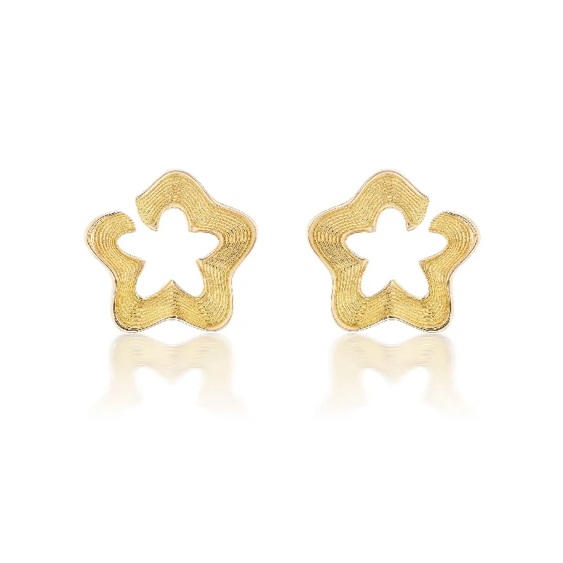 Aurelia Demark 18K Gold Ric Rac Small Earrings