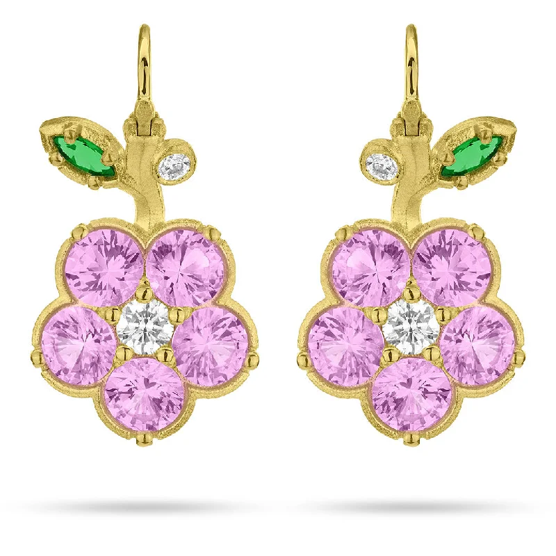 Paul Morelli Pink Sapphire Wild Child Drop Earrings