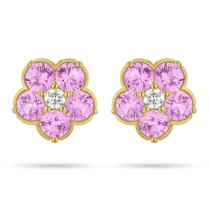 Paul Morelli Pink Sapphire Wild Child Stud Earrings