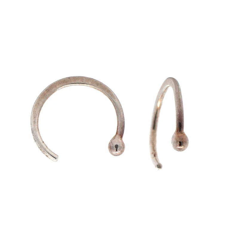 Sterling Silver Hug Hoop Earrings