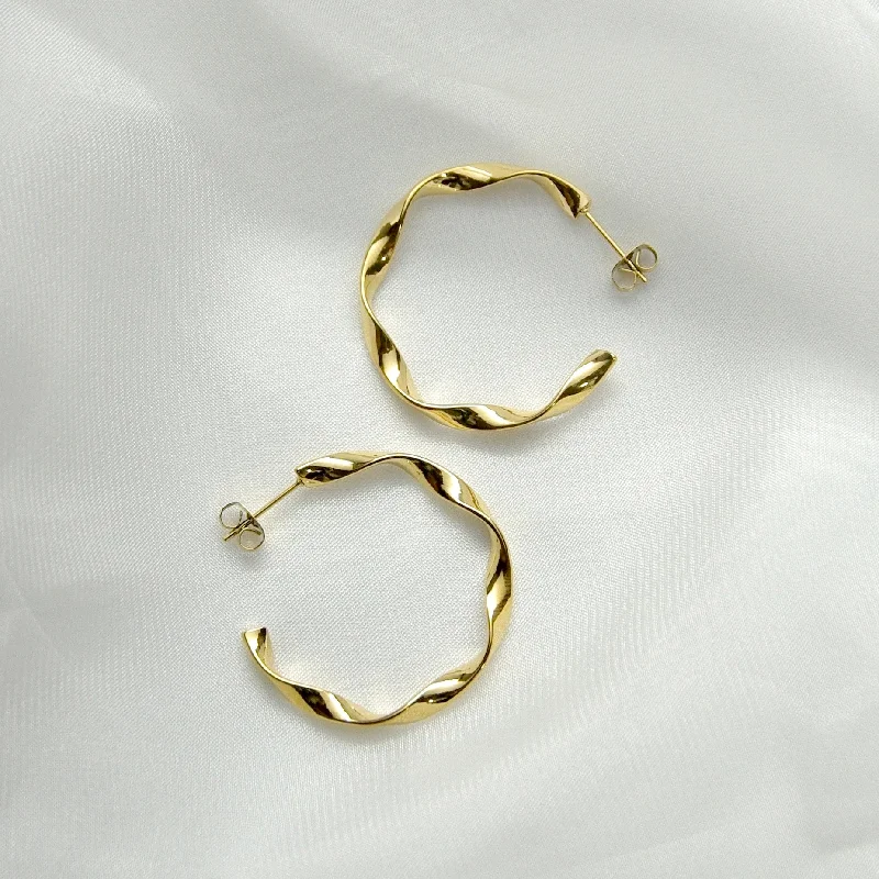 Wavy Hoop Earrings