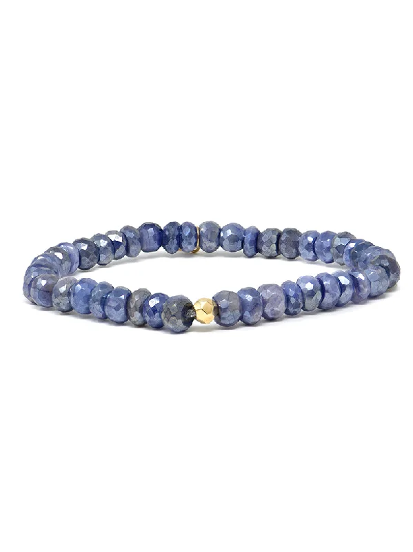 Bohème Faceted Dark Blue Moonstone Bracelet