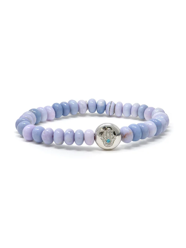 Bohème Lavender Opal Hamsa Bracelet