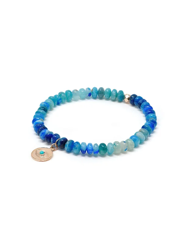 Bohème Ombré Blue Rondelle Bracelet