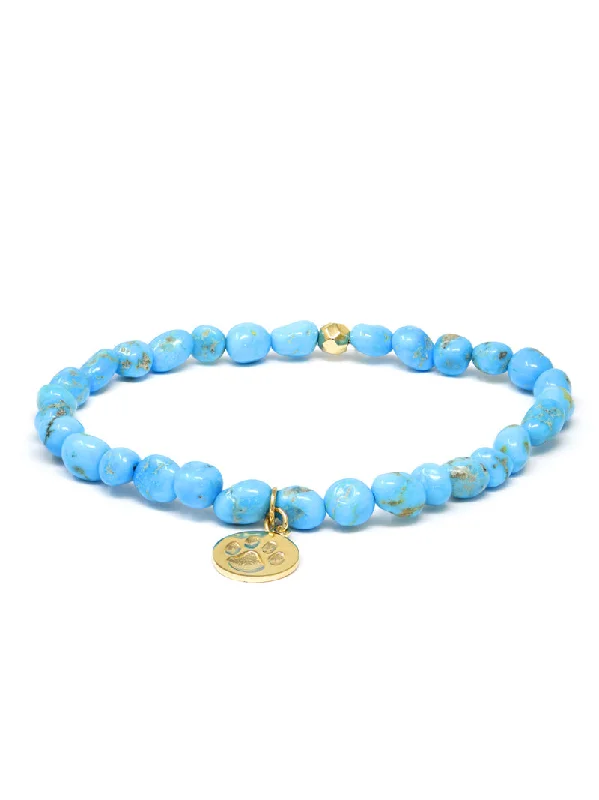 Bohème Paw Turquoise Nugget Bracelet