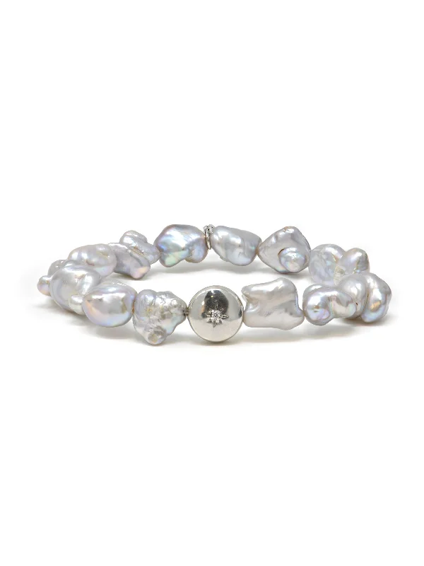 Bohème Baroque Grey Pearl Bracelet