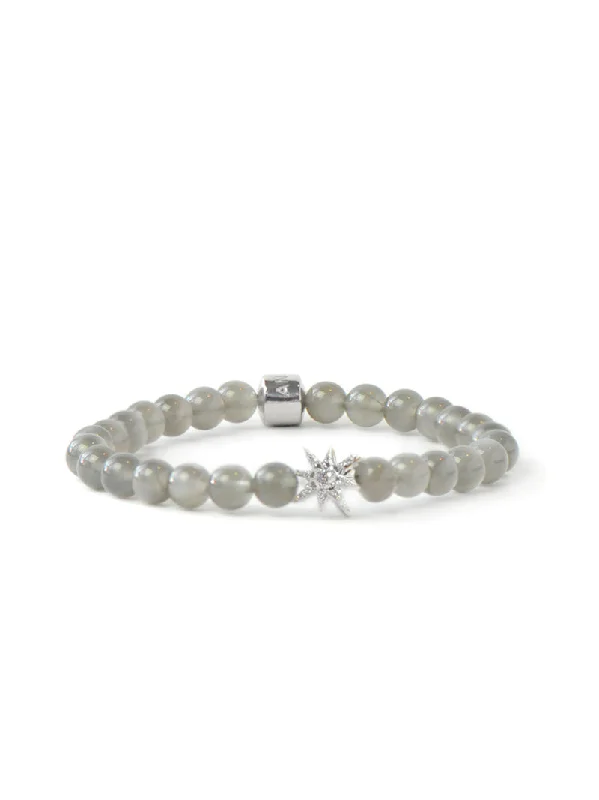 Bohème Starburst Grey Moonstone Bracelet