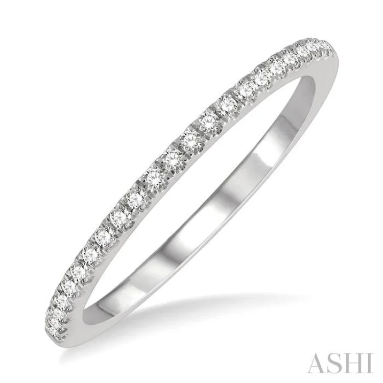 1/6 Ctw Round Cut Diamond Stack Band in 14K White Gold