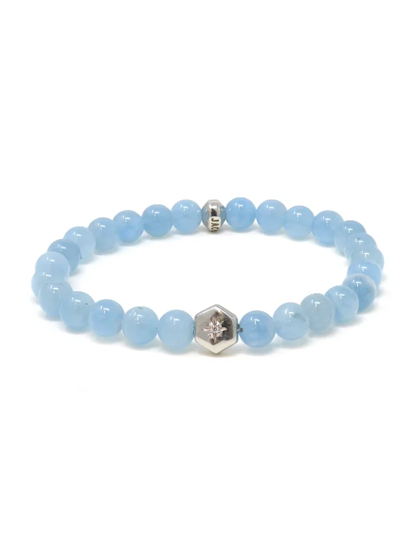 Jac+Jo Smooth Aquamarine Bolt Bracelet