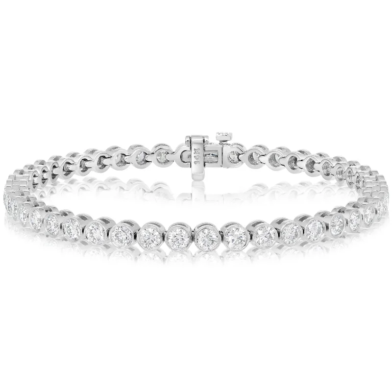 5 Carat Diamond Bezel Tennis Bracelet