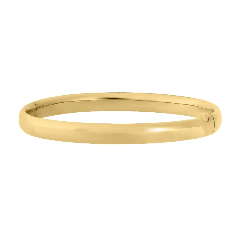 Adult 14K Gold Filled Plain 6mm Bangle