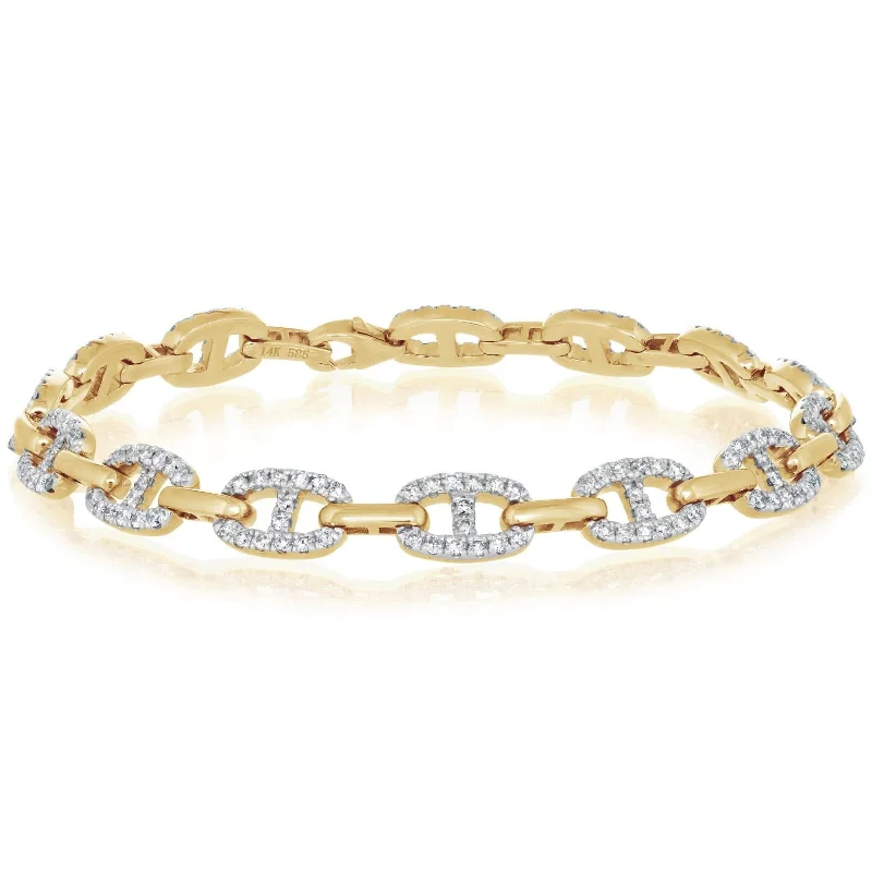 Diamond Pave Link Bracelet