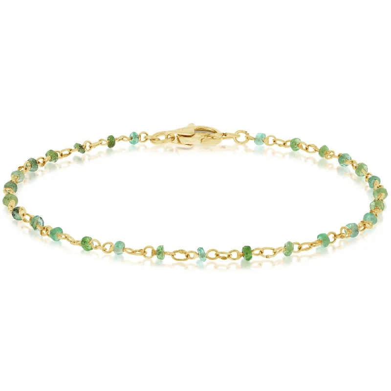 Emerald Station Bead Bracelet