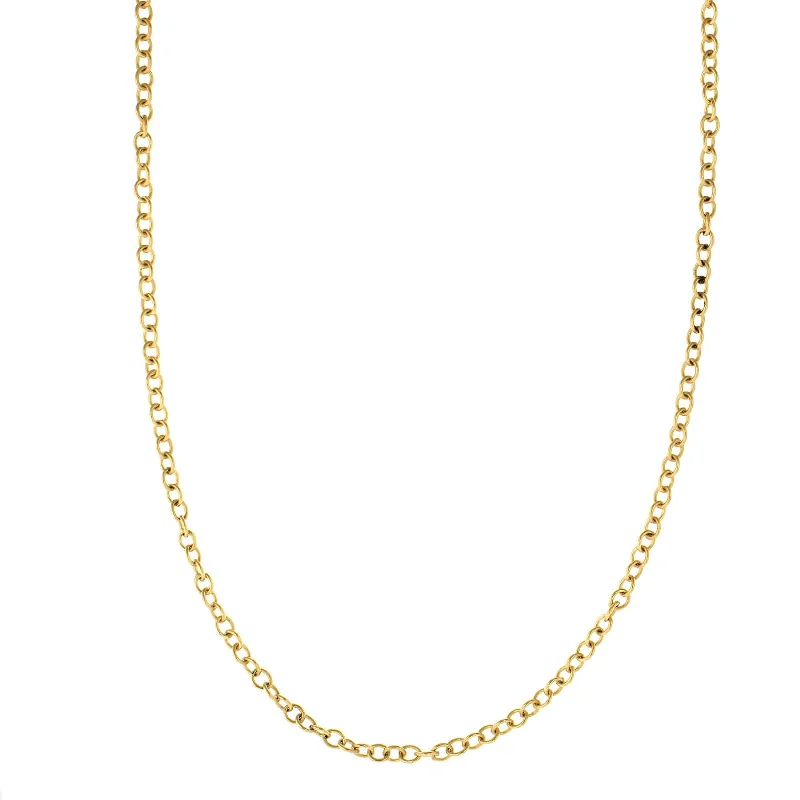 Suzy Landa 18K Yellow Gold 30" Small Round Link Chain Necklace