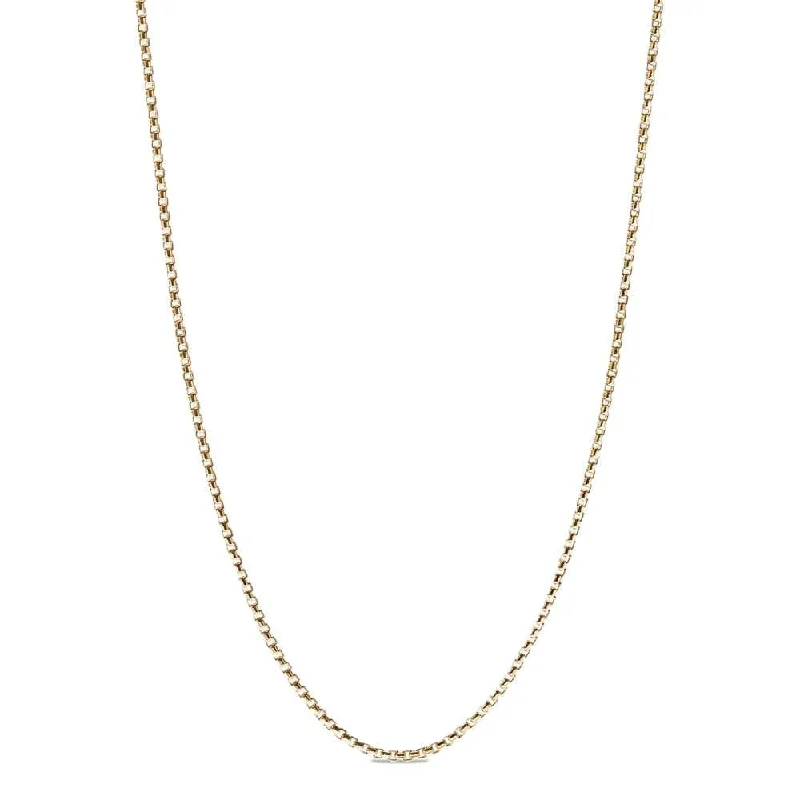 Box Chain Necklace 18K Yellow Gold, 1.7mm