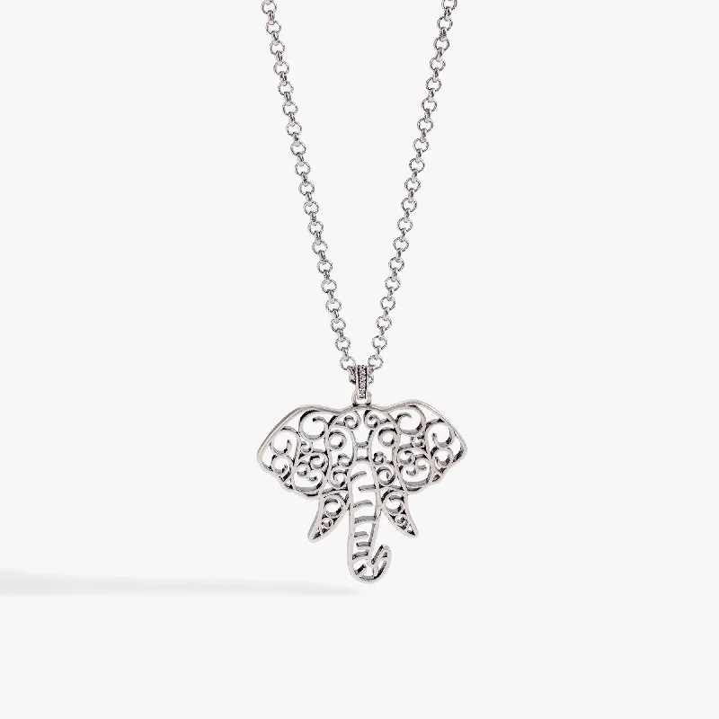 Filigree Elephant Adjustable Necklace