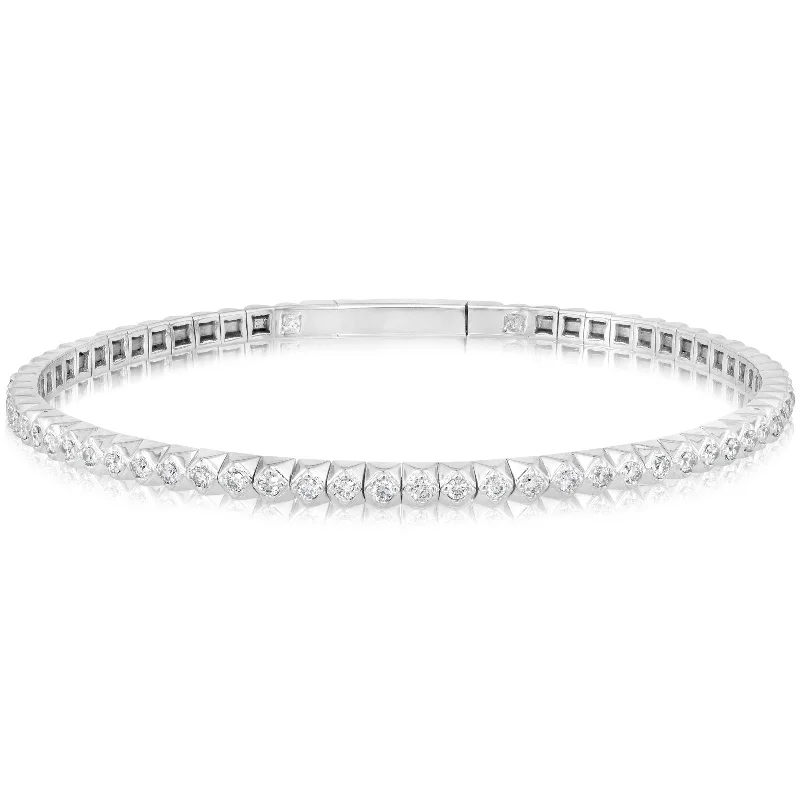 Flexible Diamond Bangle Bracelet