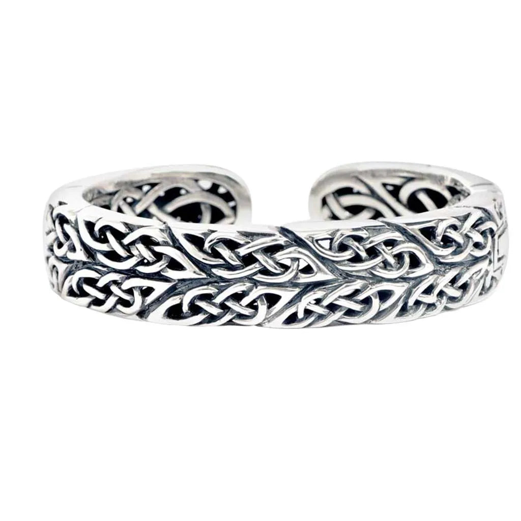 Keith Jack Sterling Silver Celtic Knot Bangle Large