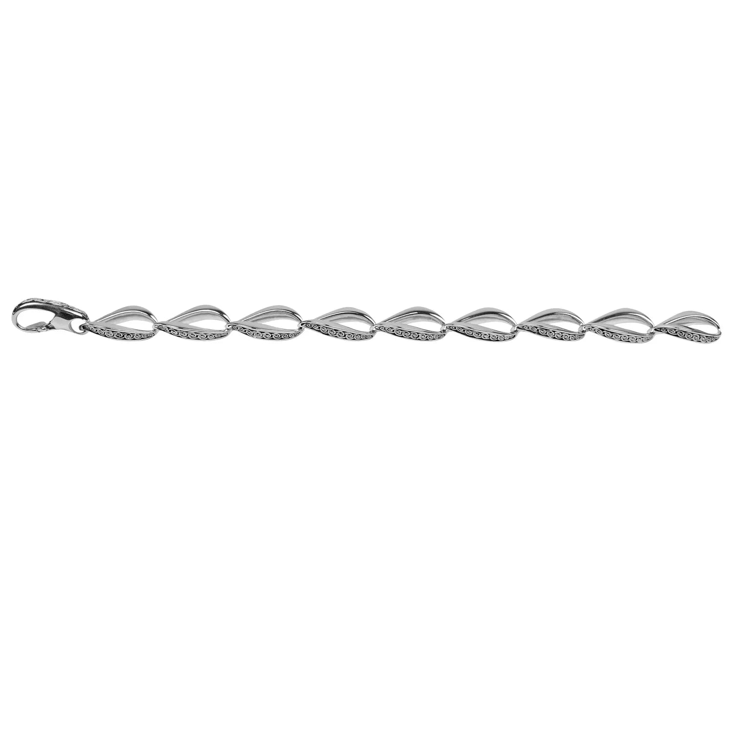 Keith Jack Sterling Silver Eternity Knot Link Bracelet with Push Clasp