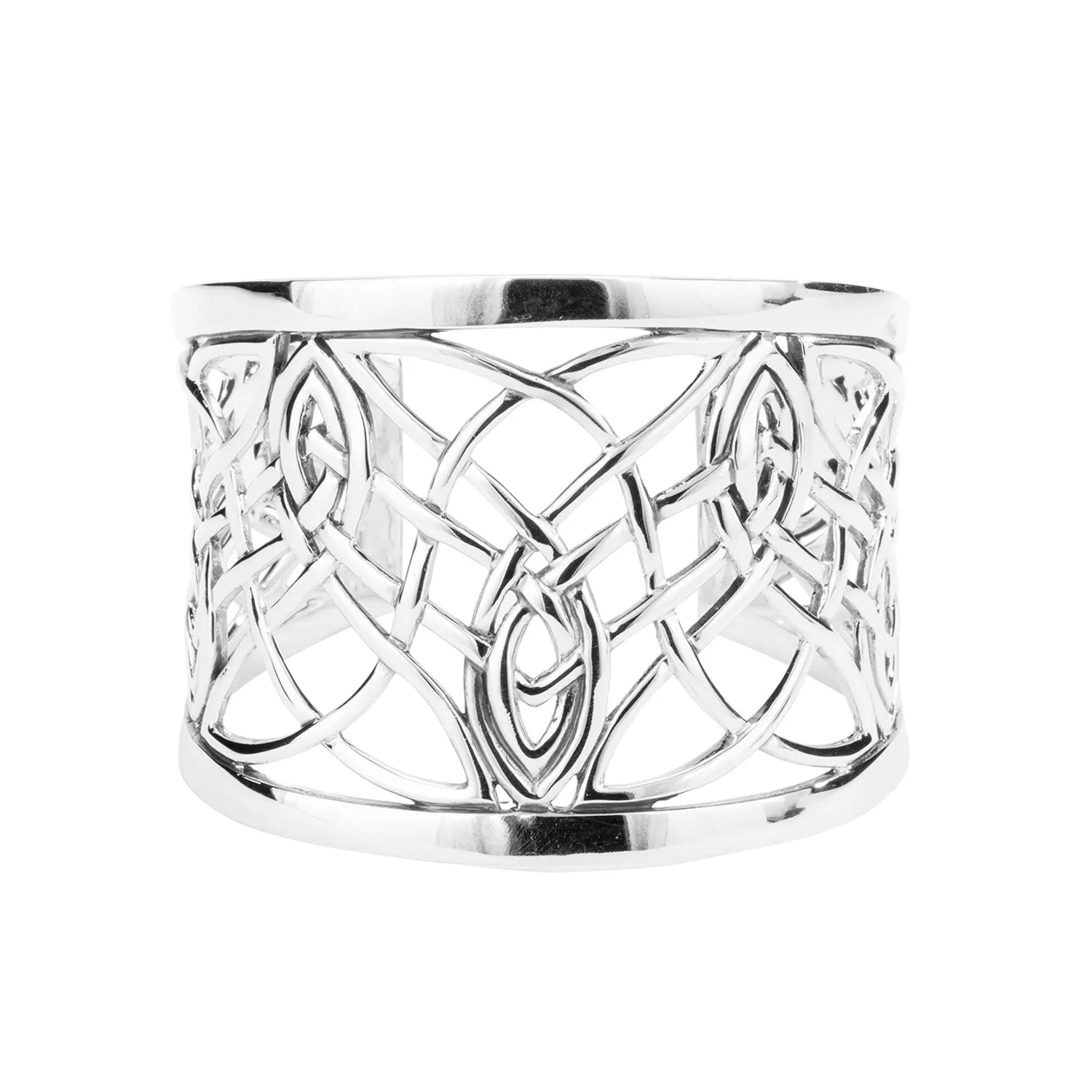 Keith Jack Sterling Silver Intricate Celtic Knotwork Cuff