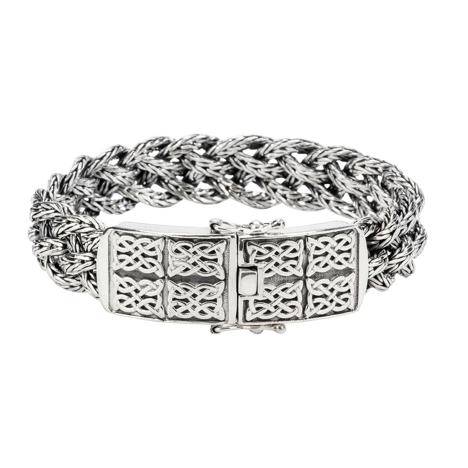 Keith Jack Sterling Silver Norse Forge Dragon Weave Bracelet