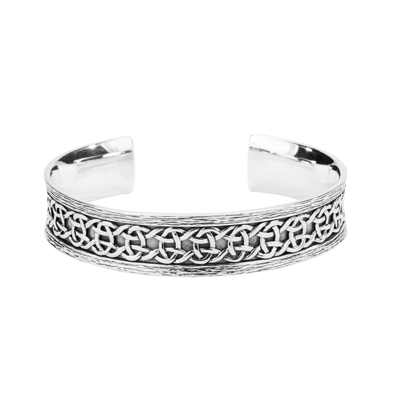 Keith Jack Sterling Silver Oxidized Barked "Scavaig" Bangle