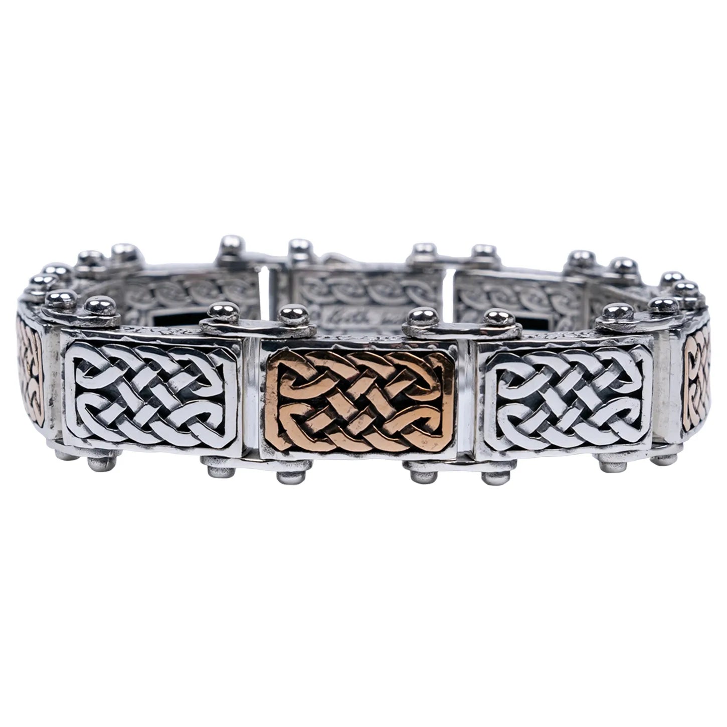 Keith Jack Sterling Silver Oxidized + Bronze Celtic Knotwork Bracelet