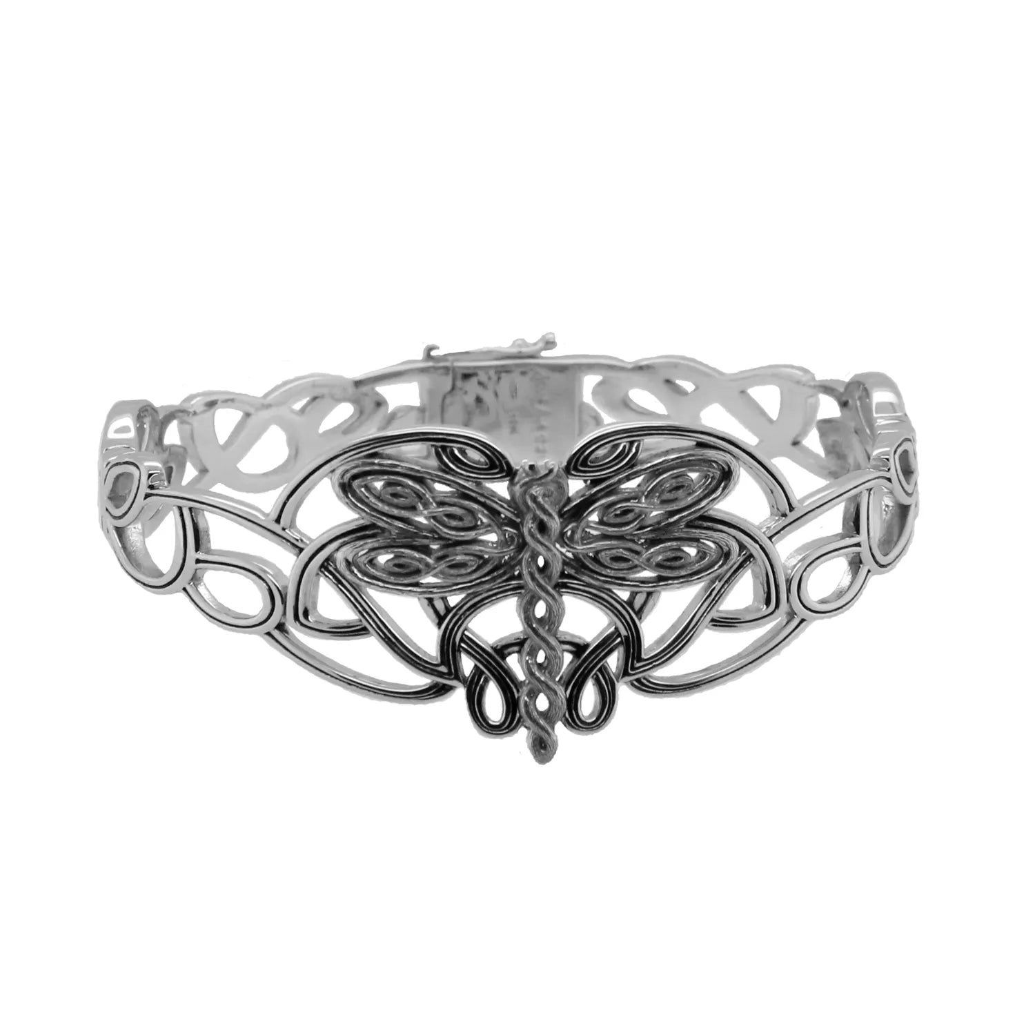 Keith Jack Sterling Silver Oxidized Dragonfly Bangle